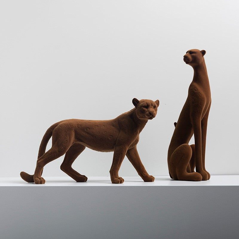 Luxury Leopard Resin Sculpture | Premium Home Decor