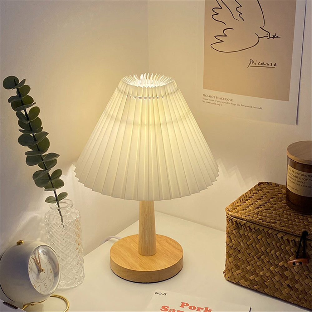 Vintage Pleated Lamp Dimmable Korean