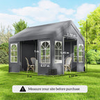 3 x 3 m Party Tent with Removable Sidewalls, 4 Zipped Doors | UV30+