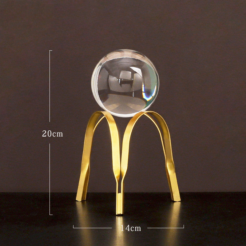 Nordic Light Luxury Metal Crystal Ball - Exquisite Gifts