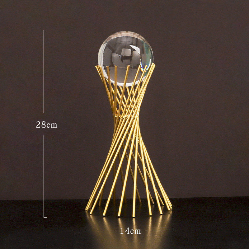 Nordic Light Luxury Metal Crystal Ball - Exquisite Gifts