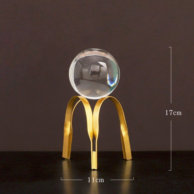 Nordic Light Luxury Metal Crystal Ball - Exquisite Gifts