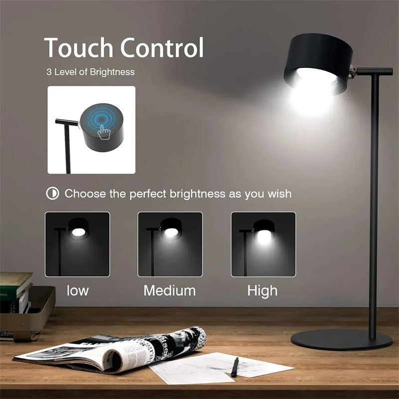LED USB Table Lamp 360 Rotate Cordless