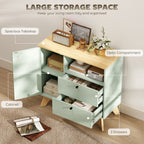 Buffet Cabinet with 2 Drawers, Open Compartment