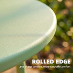 Round Garden Side Table, Metal
