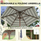 Wooden Kids Picnic Table & Bench Set with Cushions and Umbrella