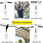 LED Filament String Light Kit, Vintage LED Bulbs, Waterproof 48ft