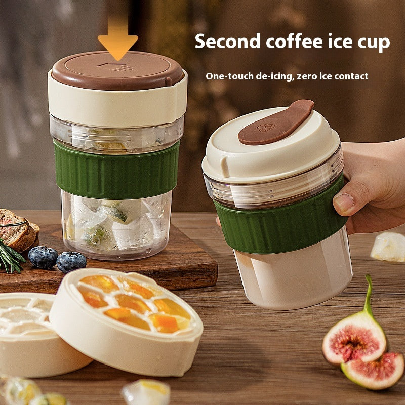 500ML Iced Brew Coffee Cup With Ice Cube Tray Leak Proof