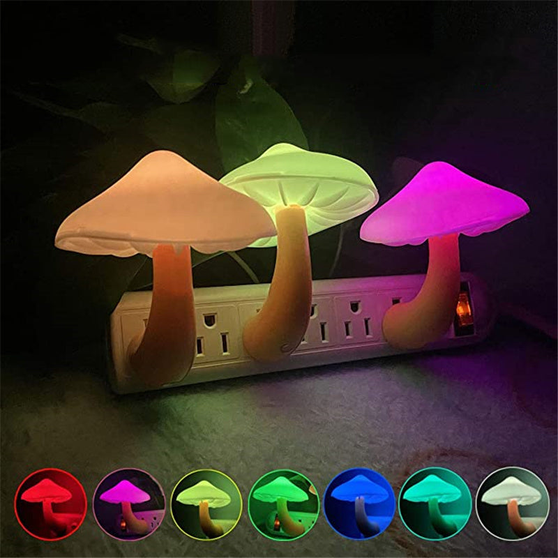 Mushroom LED Lamp, Warm Light, Sensor, EU US Plug