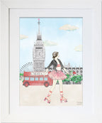The lady on rollers and Big Ben, personalised