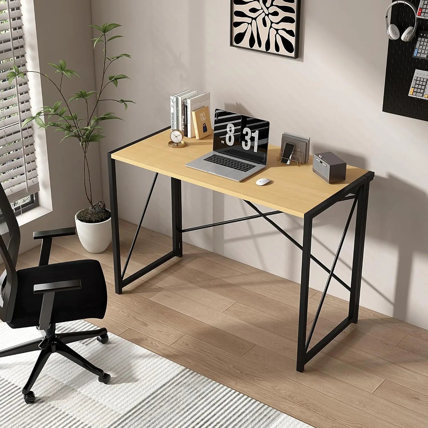 Workstation Foldable Desk, No Assembly-80cm
