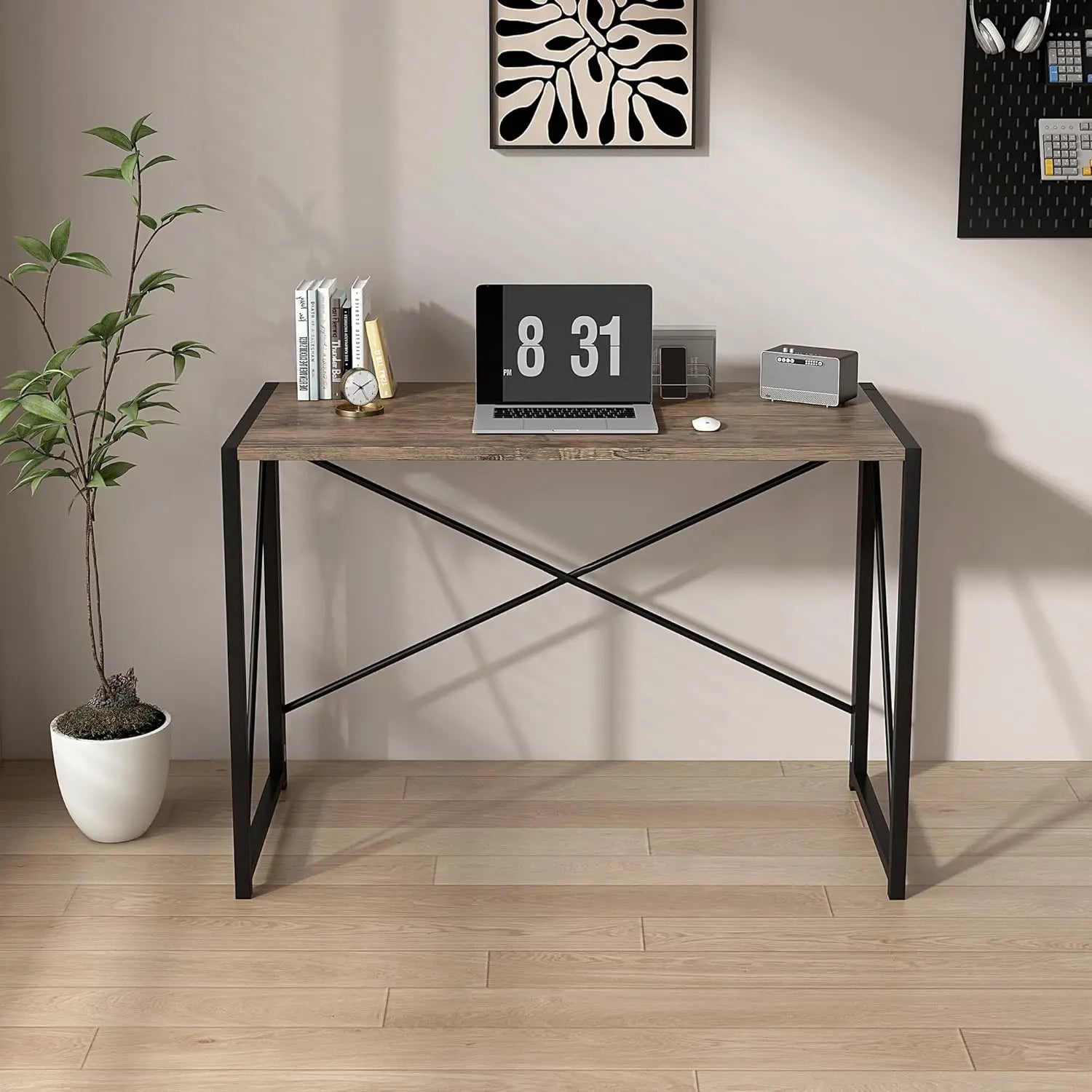 Workstation Foldable Desk, No Assembly-80cm