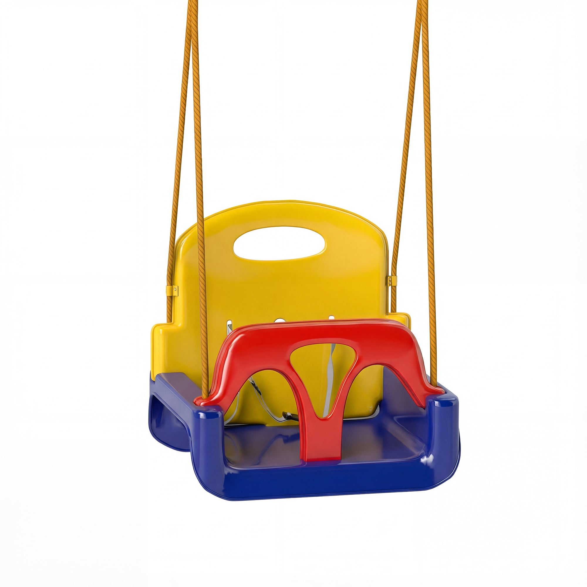 Kids Swing Seat with Seatbelt, Adjustable Rope, 3 in 1, Detachableb