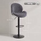 Adjustable Bar Stools for Kitchen Island - Set of 2