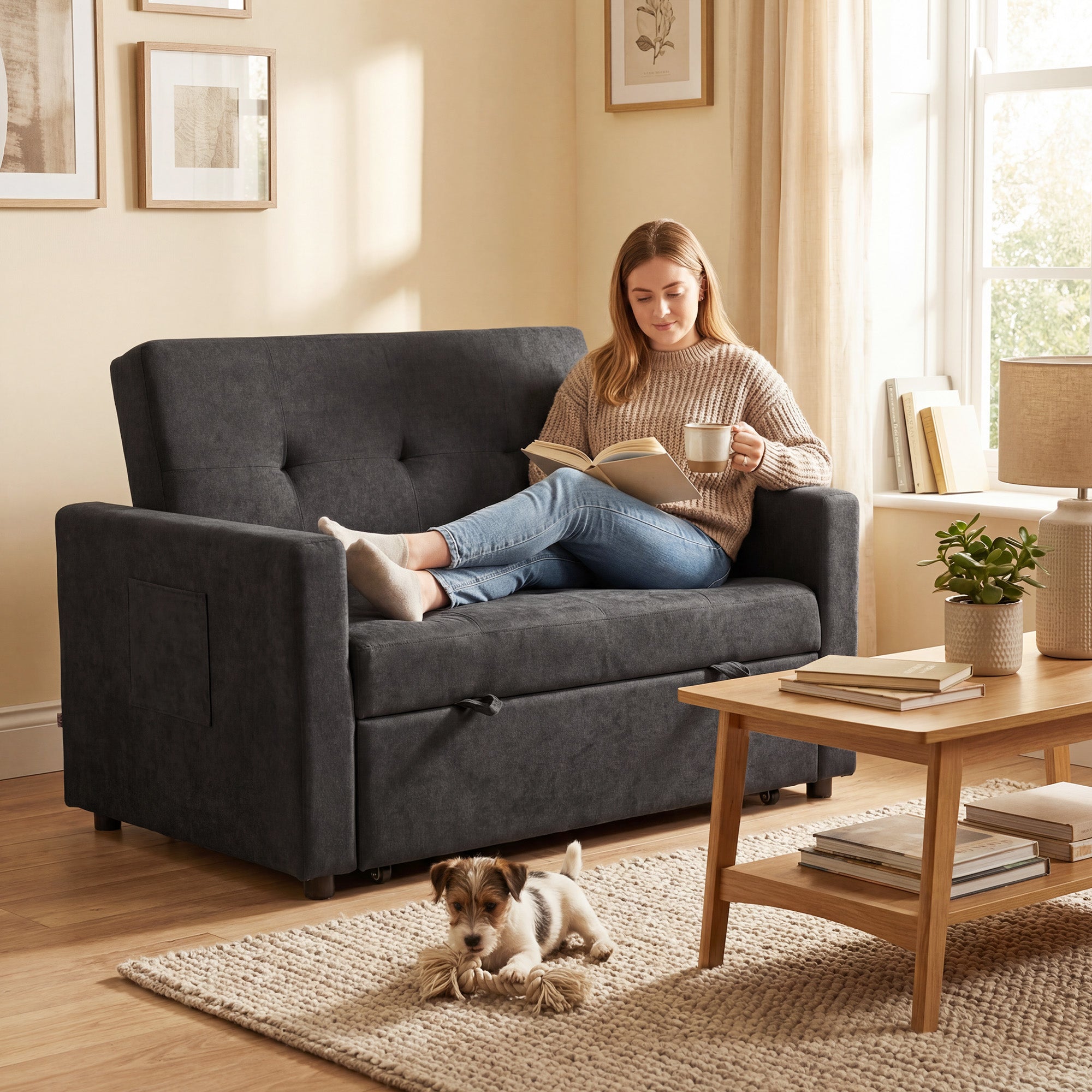 Loveseat Sofa Bed, Convertible