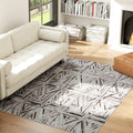 Modern Area Rug, Triangle Pattern Non-Slip Washable
