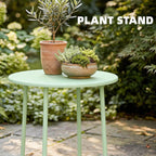 Round Garden Side Table, Metal