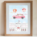 The Flying Pink Black Cab of London, personalised