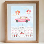 The Flying Pink Black Cab of London, personalised