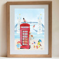 The London Bridge & Telephone Cabin -  for boys, personalised