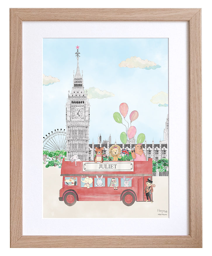 Big Ben & Animals - for girls, personalised