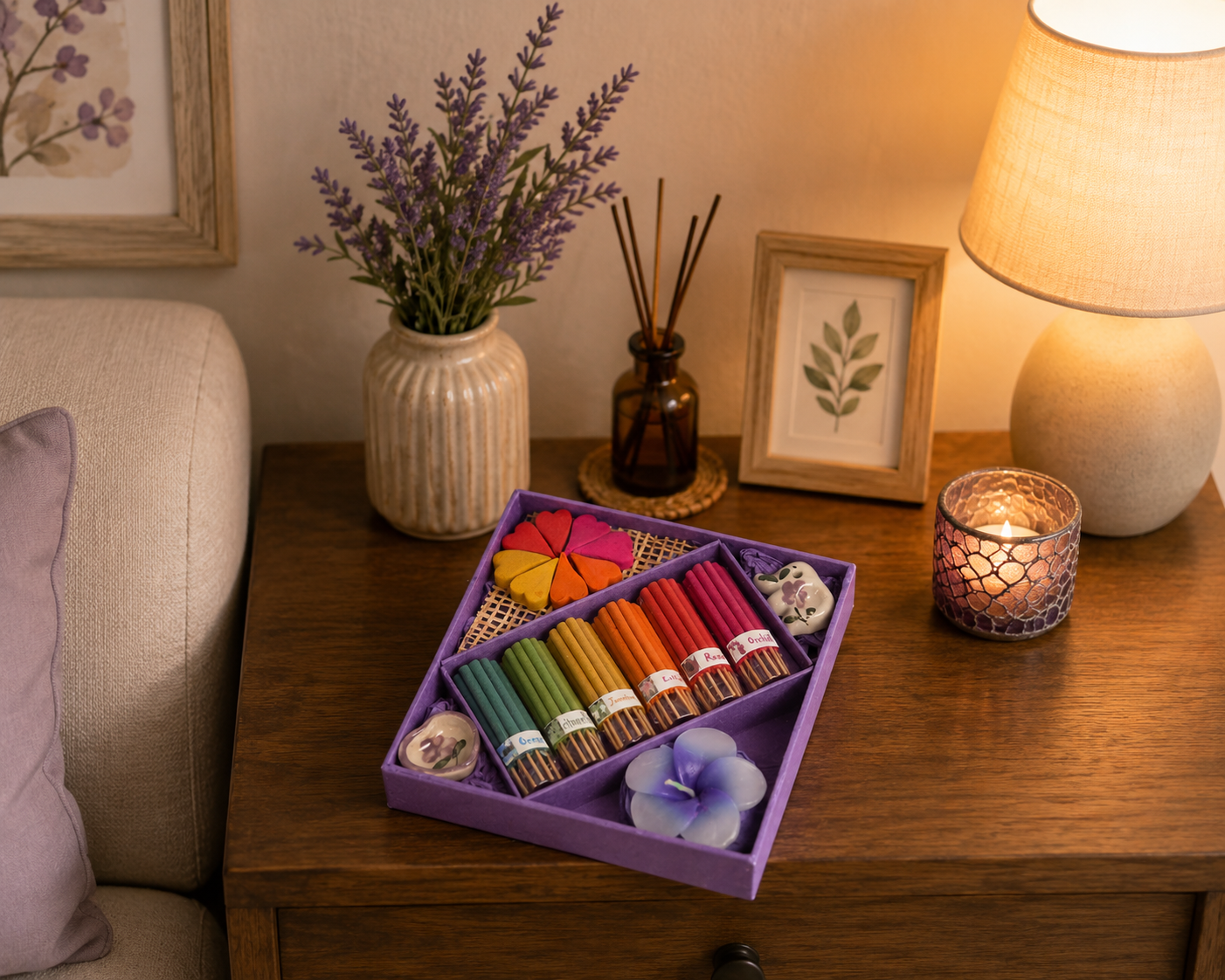 Incense & Candle Gift Set
