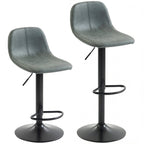Bar Stools Set of 2, Modern Swivel with Footrest