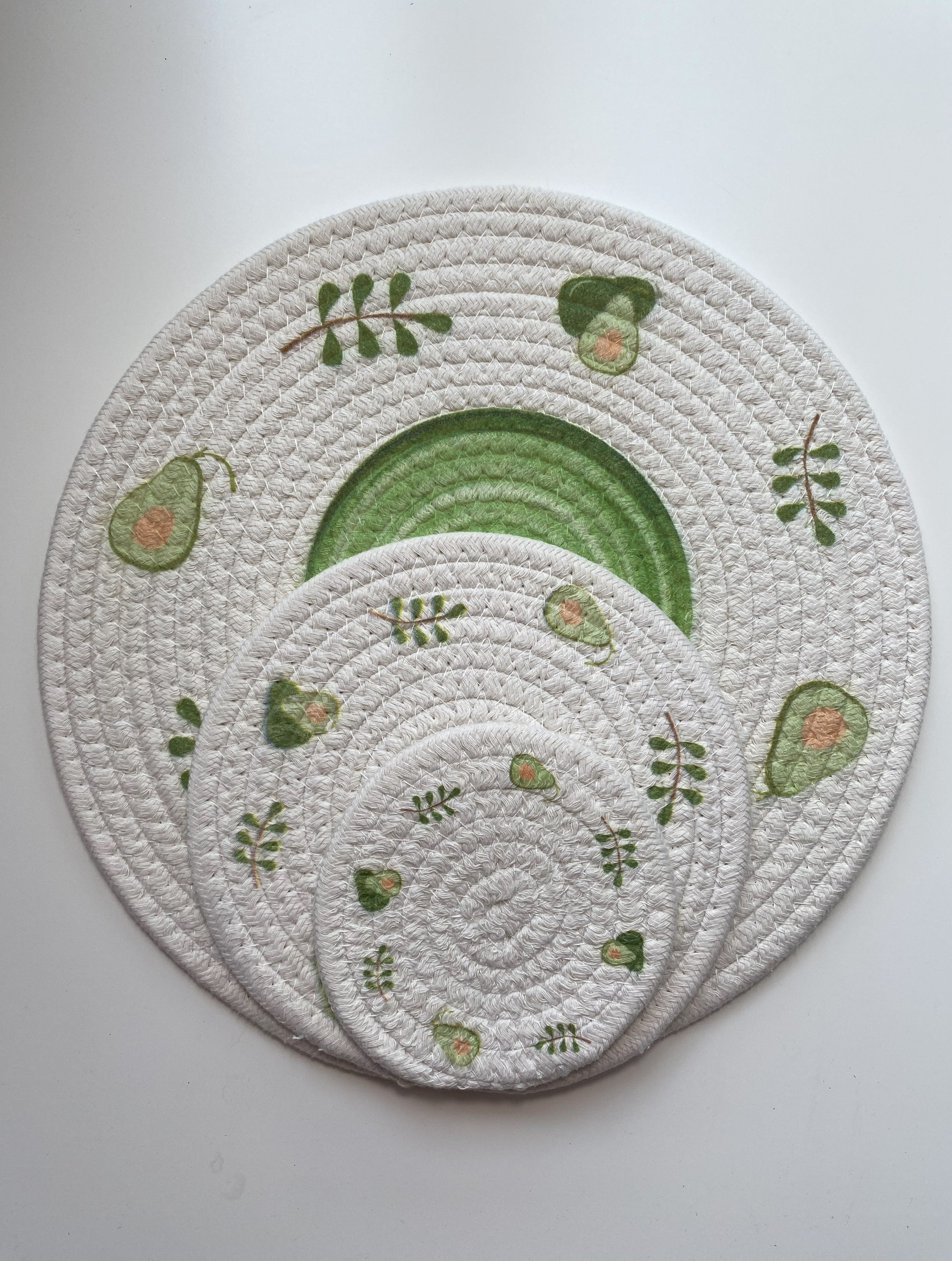 Colourful Round Cotton Placemats & Coasters