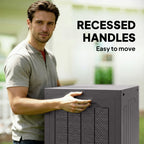 93L Plastic Outdoor Garden Storage Container with Handles, Waterproof