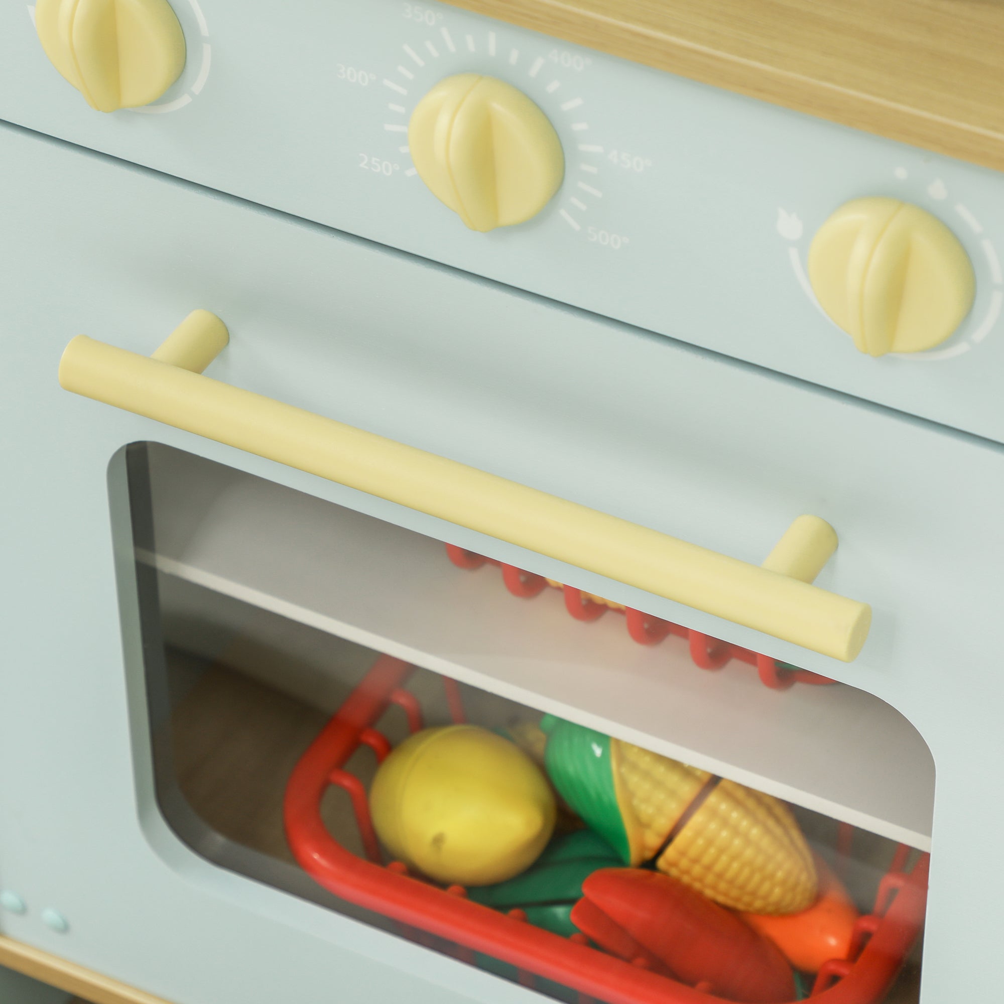 Kids Kitchen Playset with Light & Sound Stove, Turning Knobs, Cooking Accessories, 3+ years