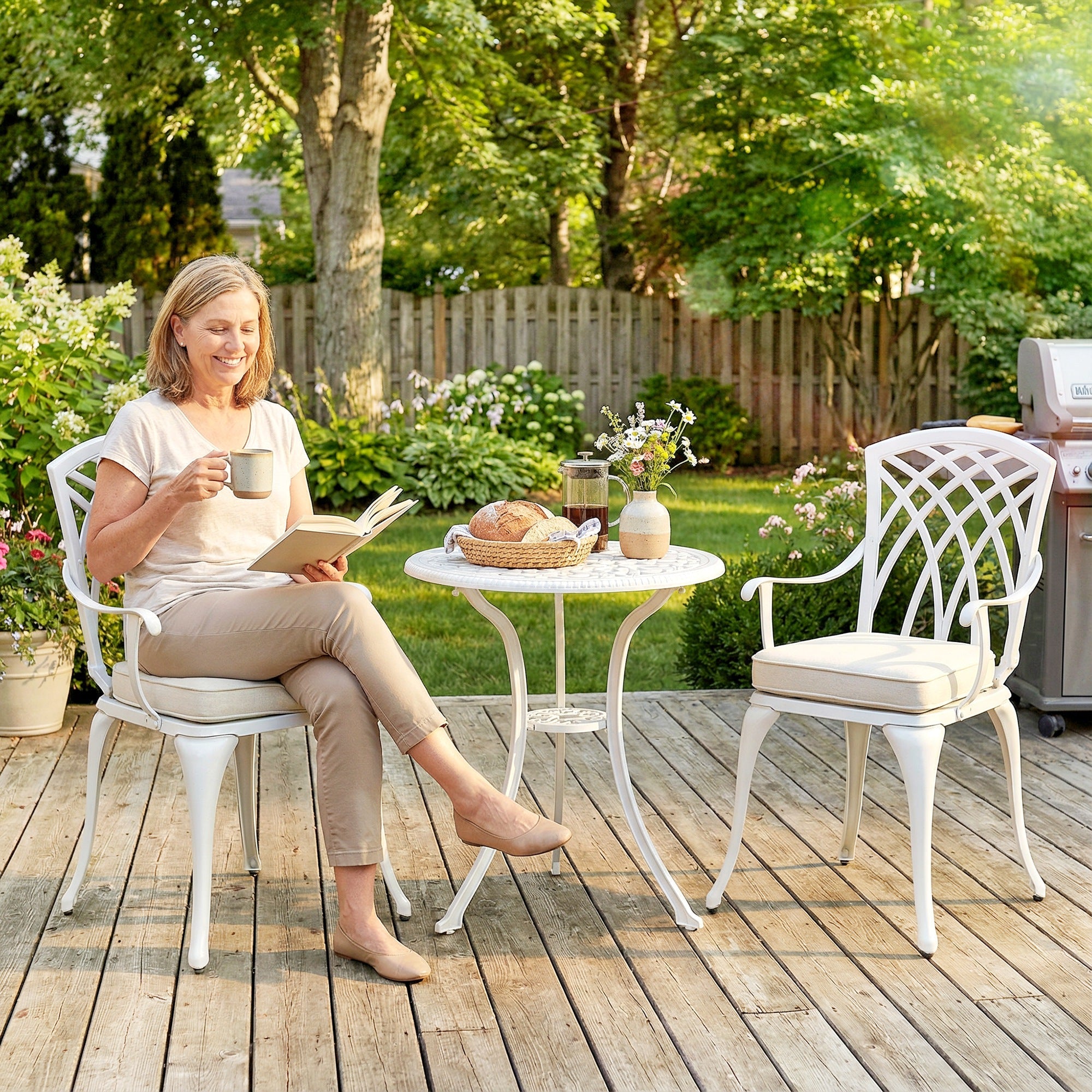 Three-Piece Cast Aluminium Bistro Set