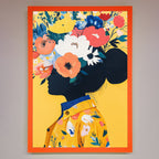 Yellow Floral Explosion Framed Art Print