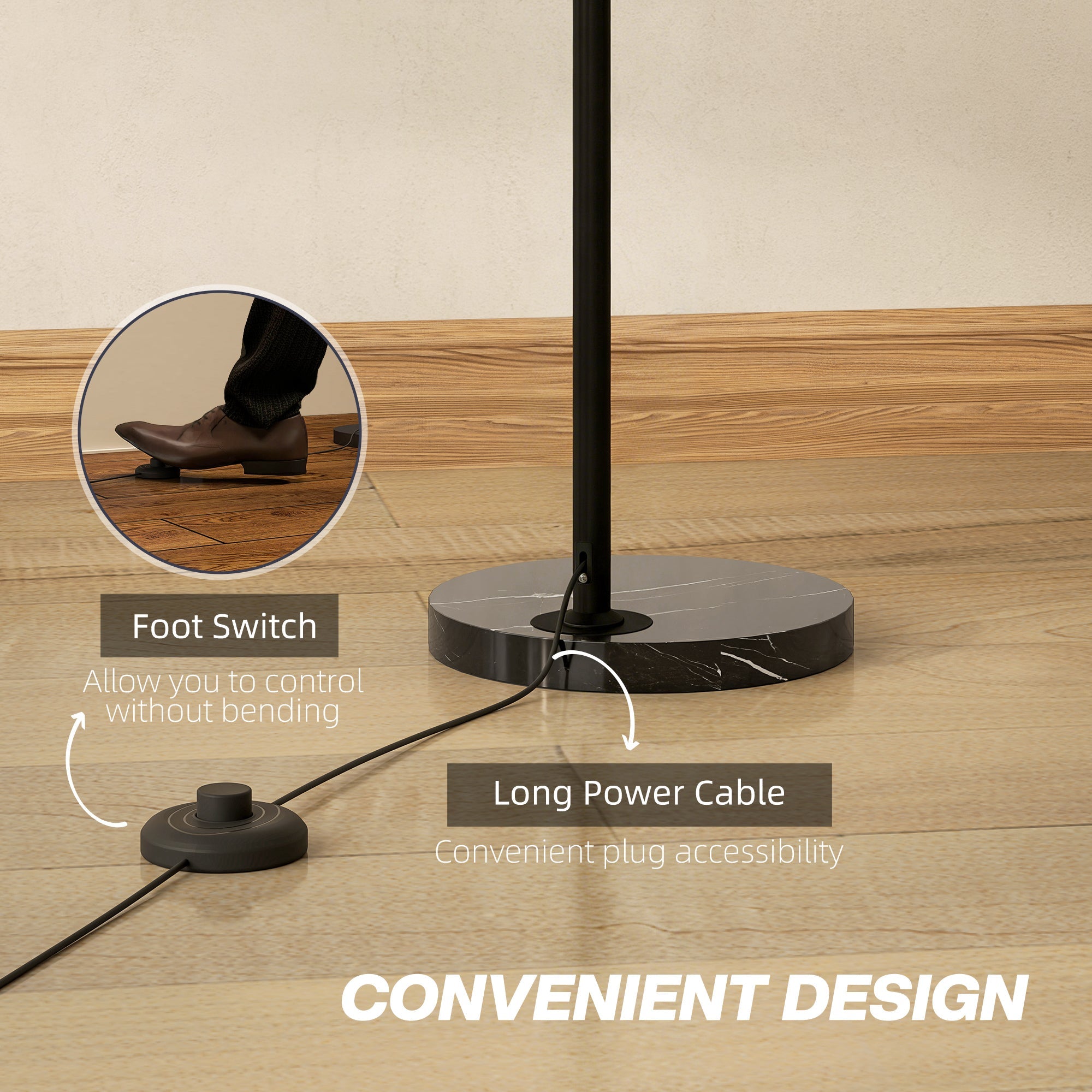 Arc Floor Lamp, Modern Adjustable Standing