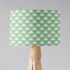 Light Green and White Geometric Tiles Design Lampshade, Ceiling or Table Lamp Shade
