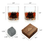Whiskey Stones & Glasses Set, Granite Ice Cube For Whisky