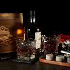 Whiskey Stones & Glasses Set, Granite Ice Cube For Whisky