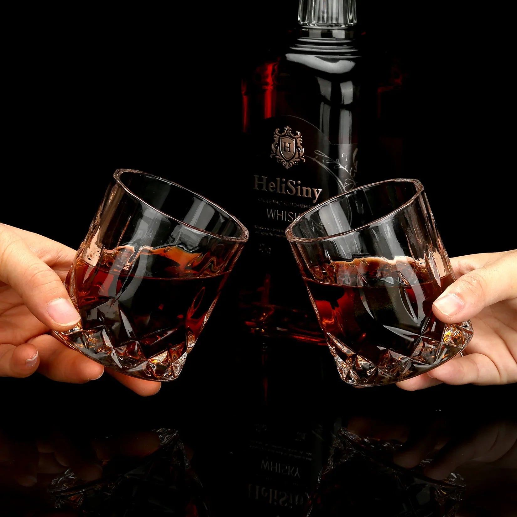 Whiskey Stones & Glasses Set, Granite Ice Cube For Whisky