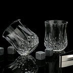 Whiskey Stones & Glasses Set, Granite Ice Cube For Whisky