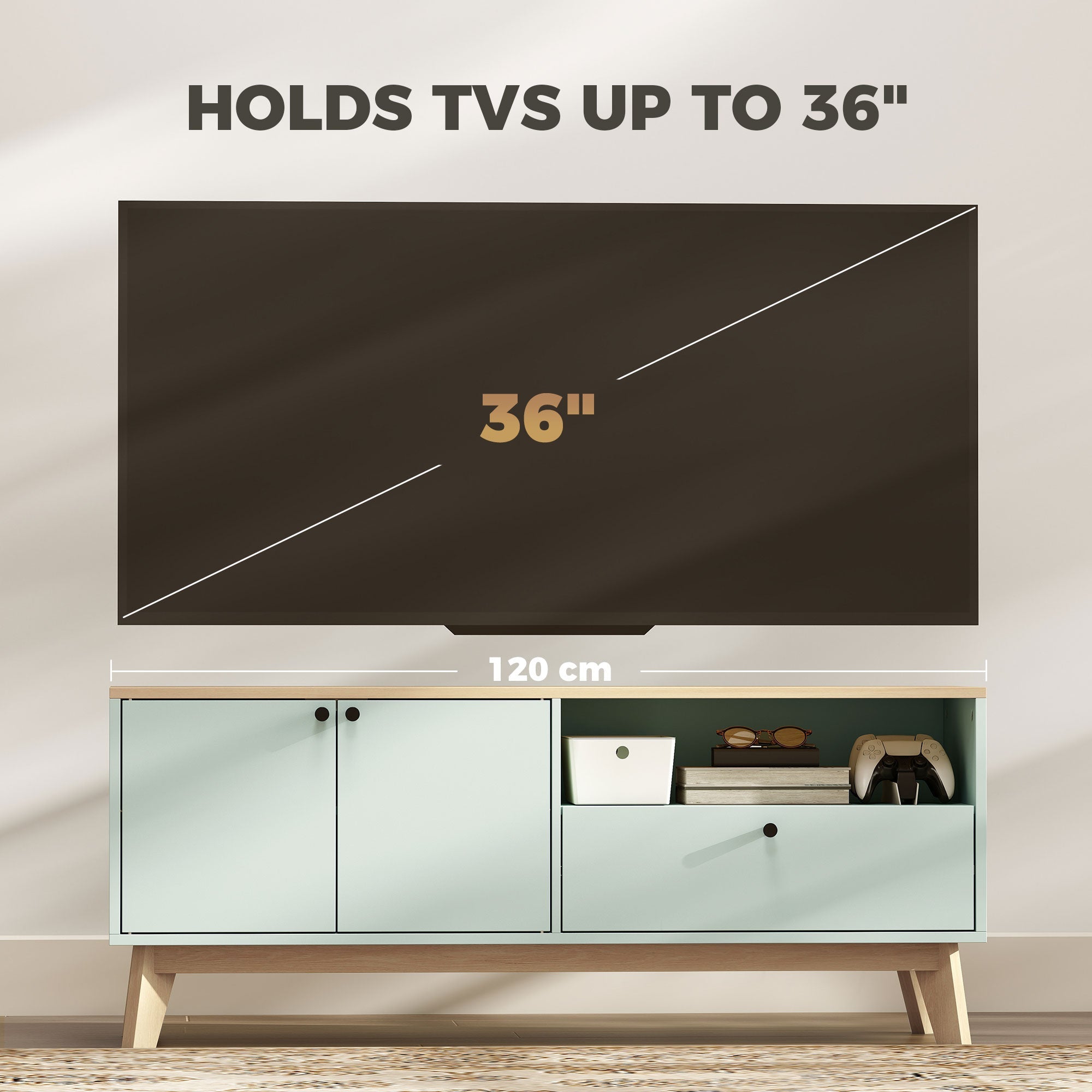 Modern TV Stand Cabinet for Television up to 36 Inch