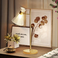 Modern Bedside Table Lamp with Adjustable Flower-Shaped Head