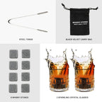 Whiskey Stones & Glasses Set, Granite Ice Cube For Whisky