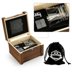 Whiskey Stones & Glasses Set, Granite Ice Cube For Whisky