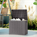 93L Plastic Outdoor Garden Storage Container with Handles, Waterproof