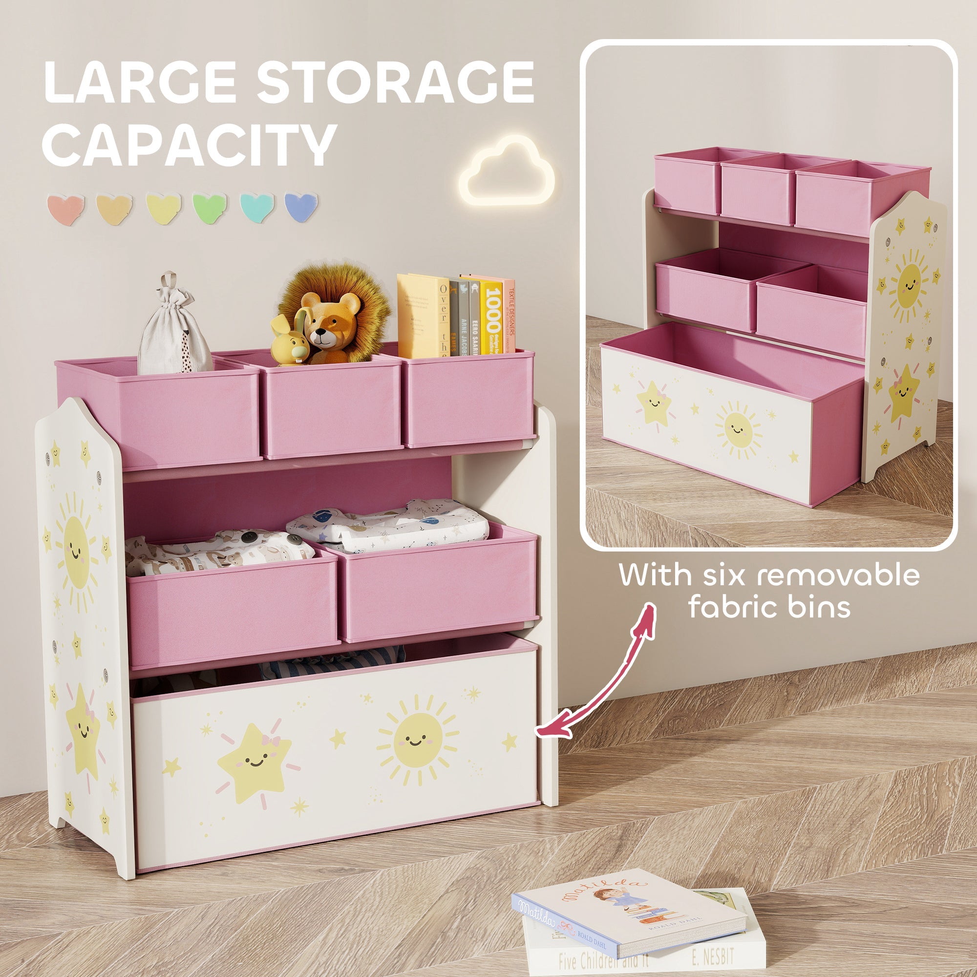 Kids Toy Storage Units, 3-Tier