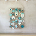 Blue Coastal Geometric Wall Hanging - Handmade - Medium