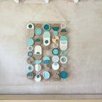 Blue Coastal Geometric Wall Hanging - Handmade - Medium