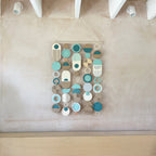 Blue Coastal Geometric Wall Hanging - Handmade - Medium