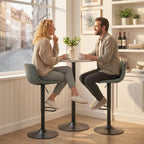 Bar Stools Set of 2, Modern Swivel with Footrest