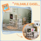 Kids Table and Chair Set with Storage, Whiteboard, Blackboard  for 3-8 Years