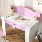Kids Desk and Chair Set with Drawer, 3-8 years old
